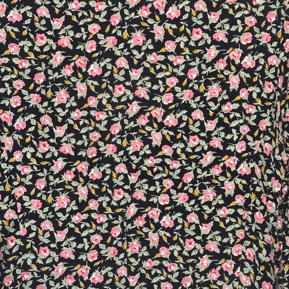 1990's Rampage Floral 2 Button Blazer Jacket Gingham Lining Pockets - Picture 5 of 7